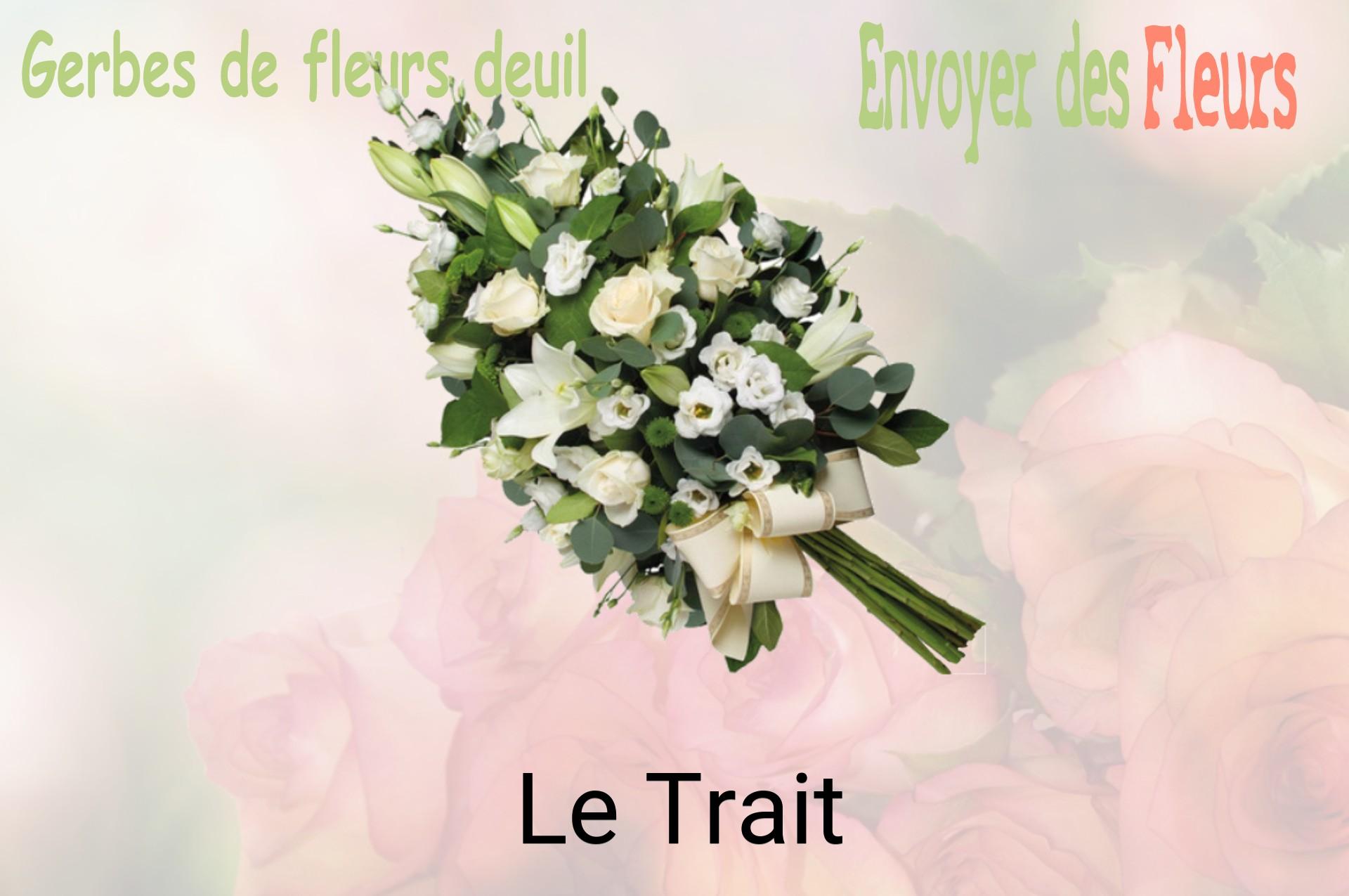 Gerbe de fleurs de deuil livrée à Le Trait